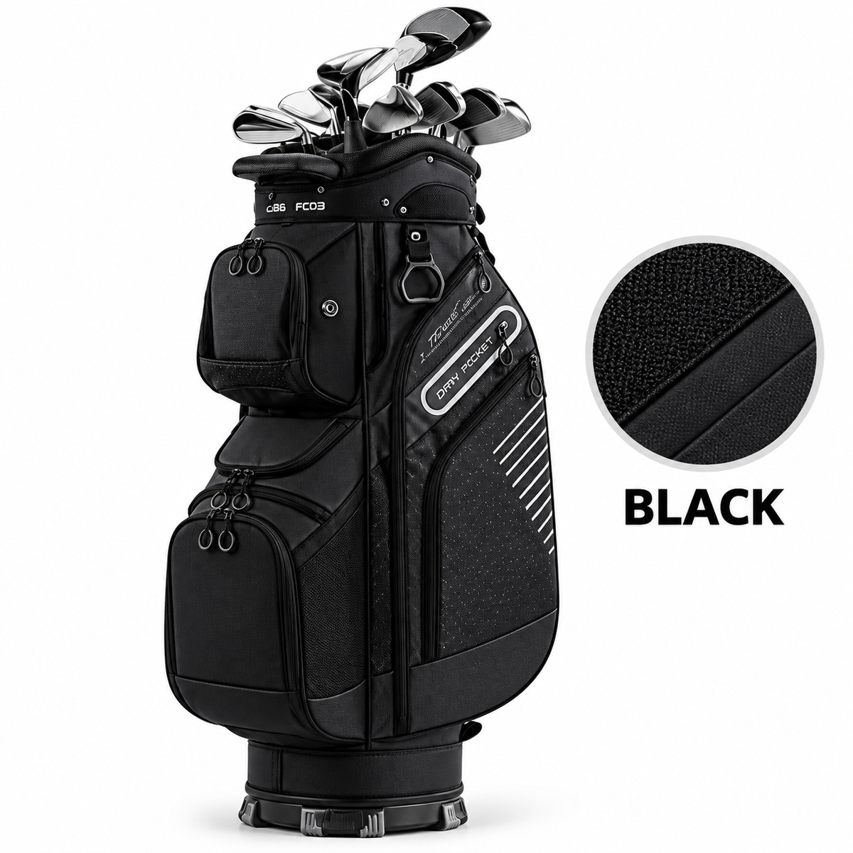 🔥T-Lock Golf Cart Bag with 14 Way Organizer Divider Top